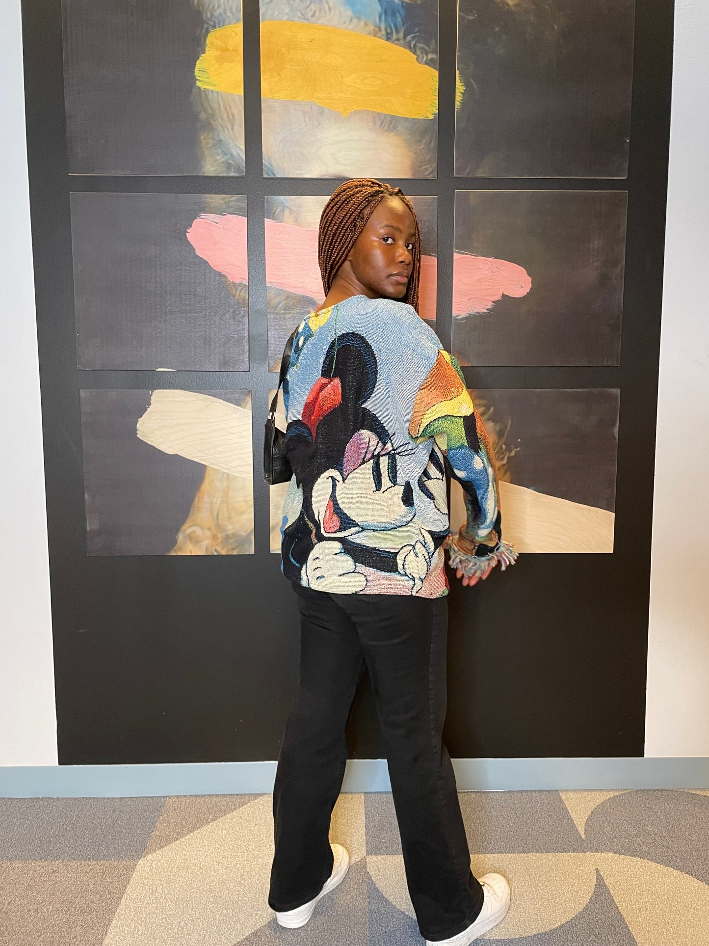Custom 1-of-1 Mickey Mouse Tapestry Sweater