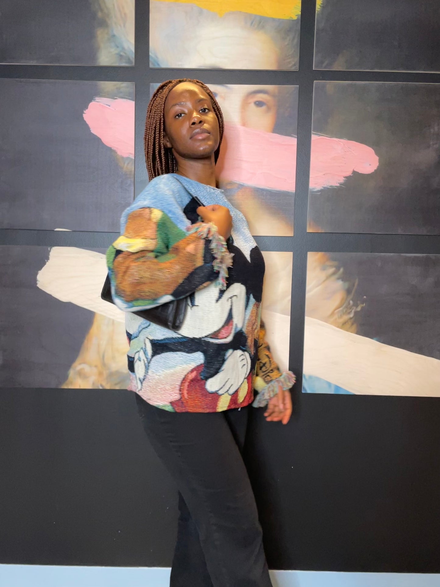 Custom 1-of-1 Mickey Mouse Tapestry Sweater