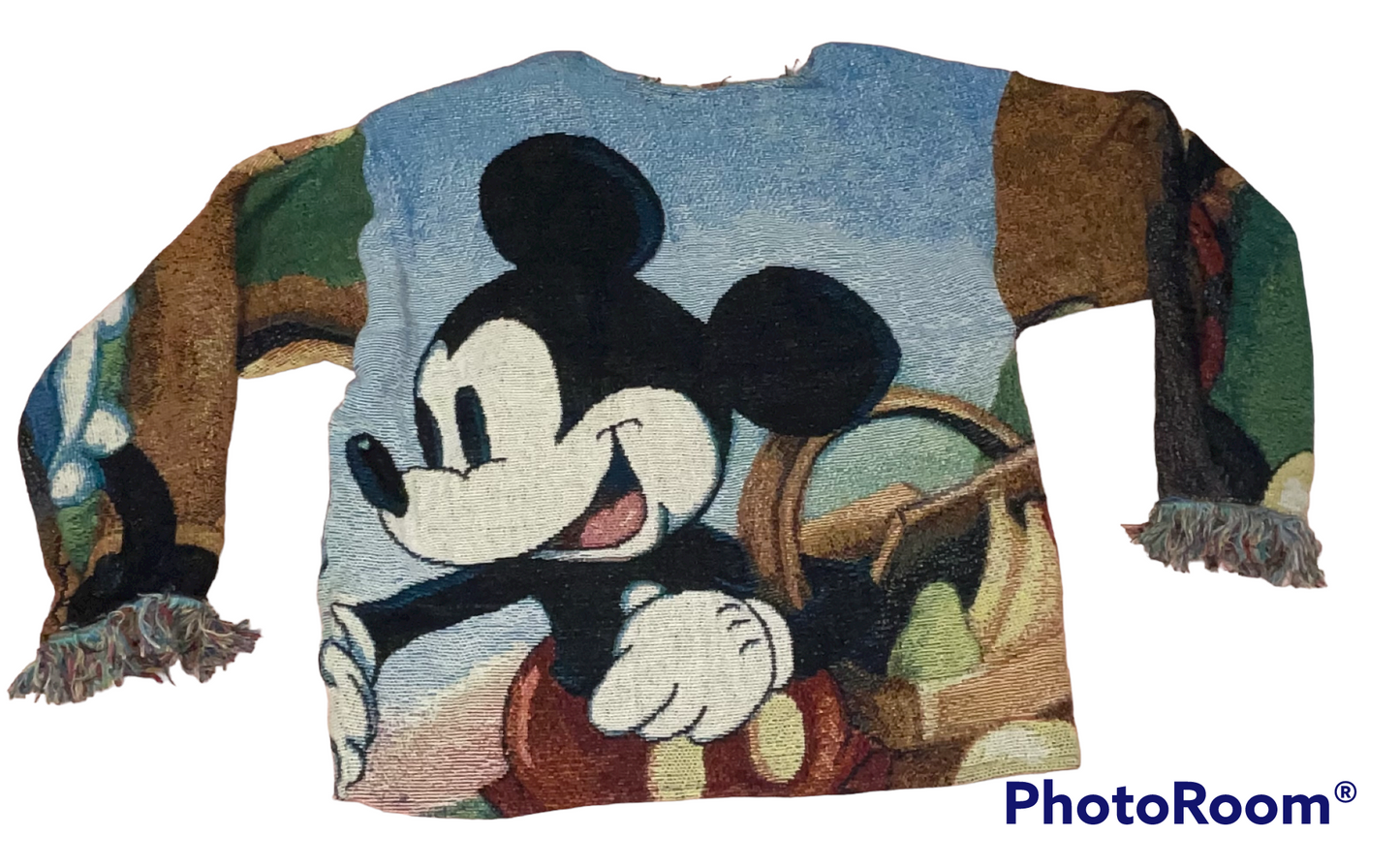 Custom 1-of-1 Mickey Mouse Tapestry Sweater